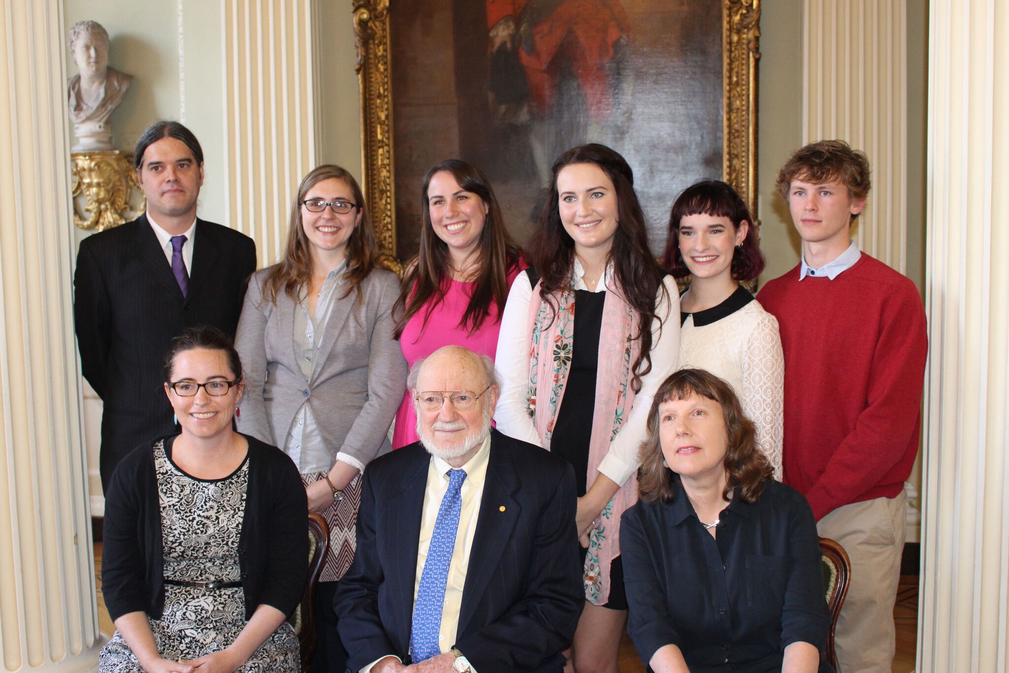 Students and Bill Campbell